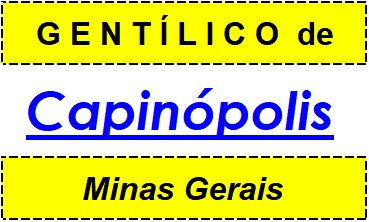 Gentílico da Cidade Capinópolis