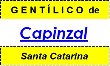 Gentílico da Cidade Capinzal