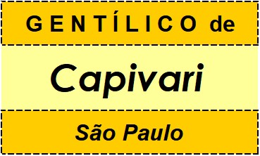 Gentílico da Cidade Capivari