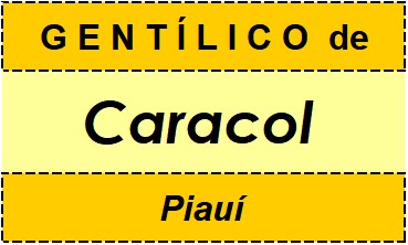 Gentílico da Cidade Caracol