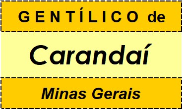 Gentílico da Cidade Carandaí