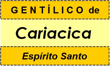 Gentílico da Cidade Cariacica