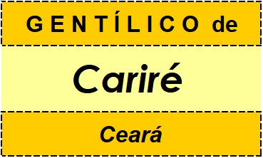 Gentílico da Cidade Cariré