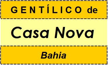 Gentílico da Cidade Casa Nova