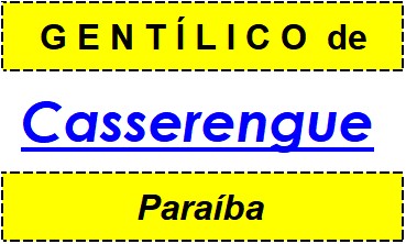 Gentílico da Cidade Casserengue