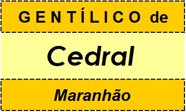 Gentílico da Cidade Cedral