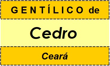 Gentílico da Cidade Cedro