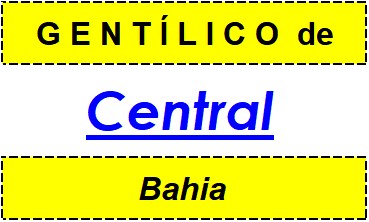 Gentílico da Cidade Central