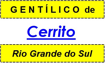 Gentílico da Cidade Cerrito