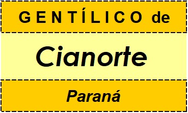 Gentílico da Cidade Cianorte