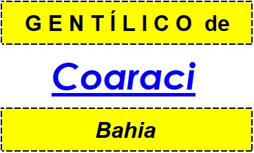 Gentílico da Cidade Coaraci