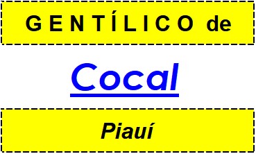 Gentílico da Cidade Cocal