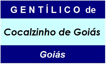 Gentílico da Cidade Cocalzinho de Goiás