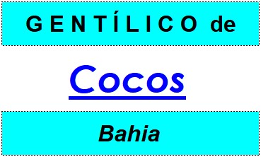 Gentílico da Cidade Cocos