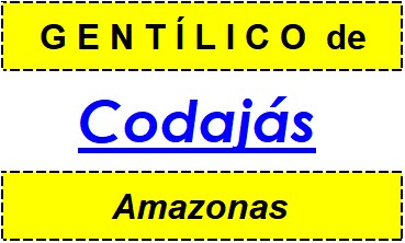 Gentílico da Cidade Codajás