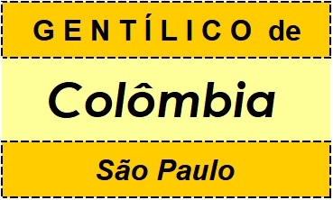 Gentílico da Cidade Colômbia