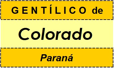 Gentílico da Cidade Colorado