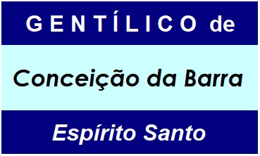 Gentílico da Cidade Conceição da Barra