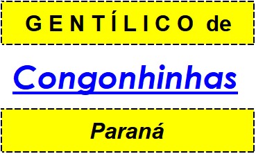 Gentílico da Cidade Congonhinhas