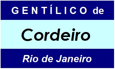 Gentílico da Cidade Cordeiro