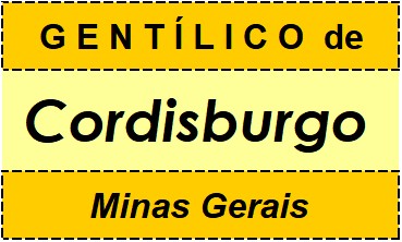 Gentílico da Cidade Cordisburgo