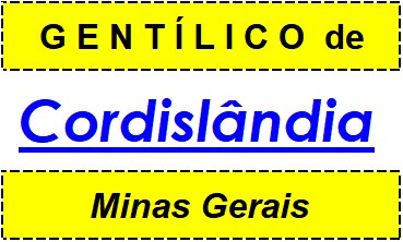 Gentílico da Cidade Cordislândia