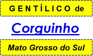 Gentílico da Cidade Corguinho