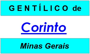 Gentílico da Cidade Corinto