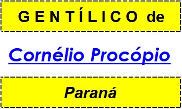 Gentílico da Cidade Cornélio Procópio