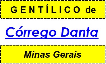 Gentílico da Cidade Córrego Danta