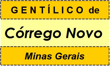 Gentílico da Cidade Córrego Novo