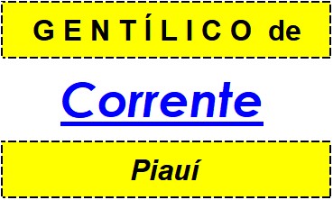 Gentílico da Cidade Corrente