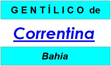 Gentílico da Cidade Correntina