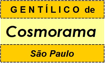 Gentílico da Cidade Cosmorama