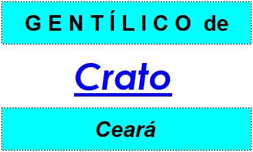 Gentílico da Cidade Crato