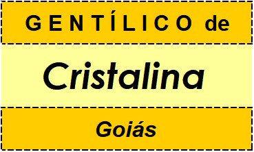 Gentílico da Cidade Cristalina