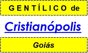 Gentílico da Cidade Cristianópolis