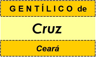 Gentílico da Cidade Cruz