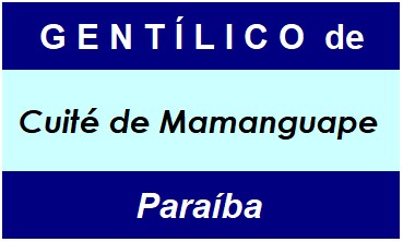 Gentílico da Cidade Cuité de Mamanguape