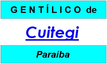 Gentílico da Cidade Cuitegi