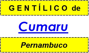 Gentílico da Cidade Cumaru