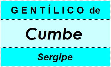 Gentílico da Cidade Cumbe