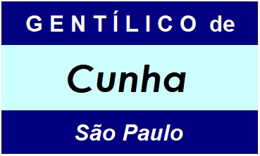 Gentílico da Cidade Cunha