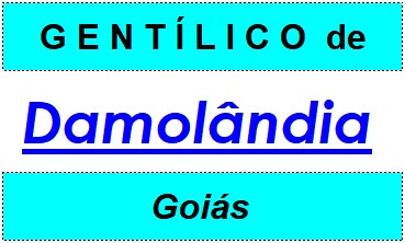 Gentílico da Cidade Damolândia