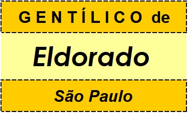 Gentílico da Cidade Eldorado