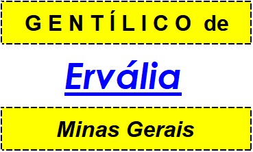 Gentílico da Cidade Ervália