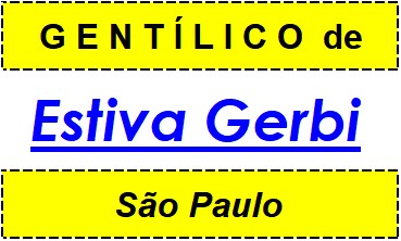 Gentílico da Cidade Estiva Gerbi