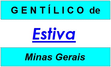 Gentílico da Cidade Estiva