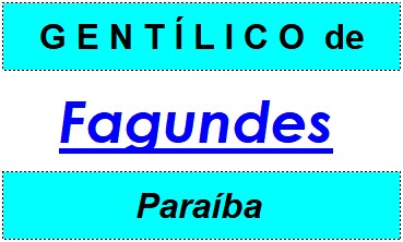 Gentílico da Cidade Fagundes