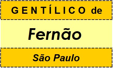 Gentílico da Cidade Fernão